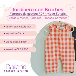 Patrón Jardinera con broches
