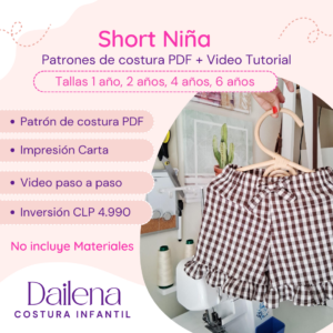 Patrón Short Niña